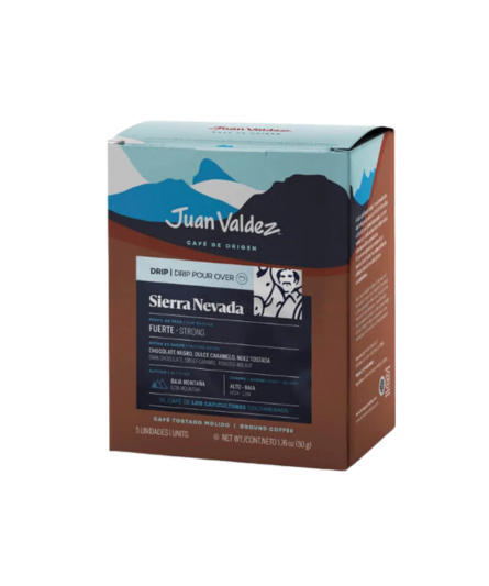 JUAN VALDEZ DRIP SIERRA NEVADA X5 SACHETS COFFEE / 50GR