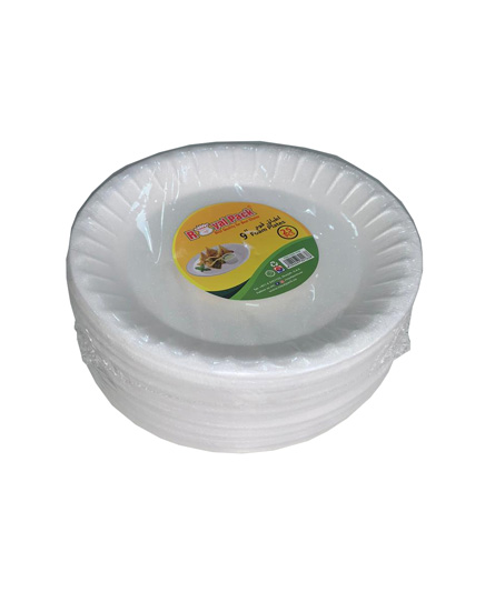 ROYAL PACK / FOAM ROUND PLATE 9IN / 25PC