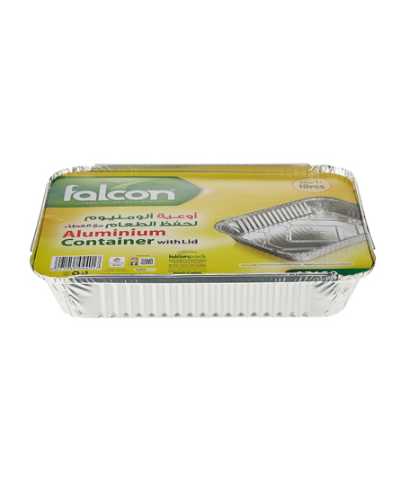 FALCON / ALUMINIUM CONTAINER WITH LID 8389 / 10PC