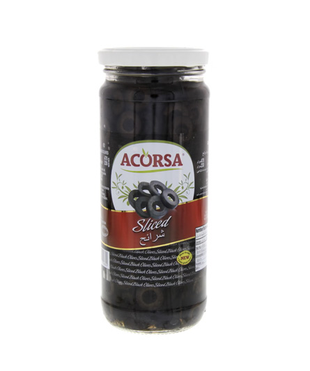 ACORSA / BLACK OLIVES SLICED / 470GR