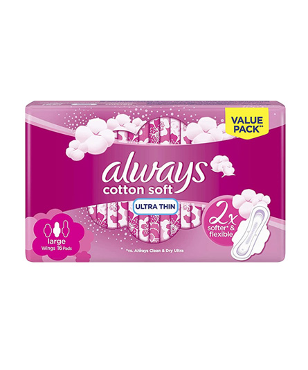 ALWAYS / ULTRA THIN PADS WINGS LARGE / 16PC