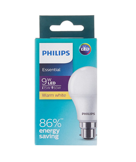 PHILIPS / 9W LED WARM WHITE E27 / 1PC